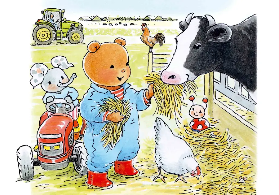 Ansichtkaart 15x10,5 bobbi met koe